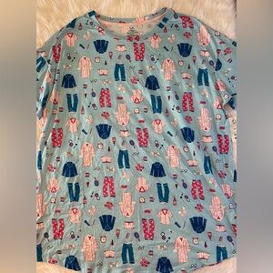Secret Treasures Soft Nightgown Womens Size 2X-3X Blue Pajamas With‎ Pockets